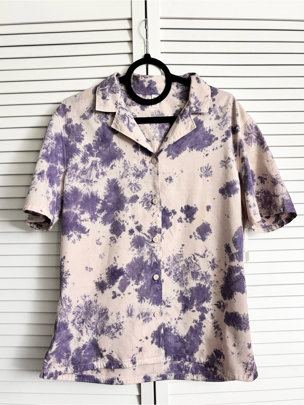 bp Women’s Peach/Pink Purple Tie Dye Button-Up Sleep Top, Size: Small, NWT